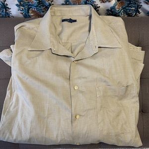 *6x Host Pick* Burberry London Men’s Beige & White Gingham Check Button XXL